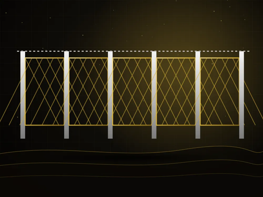 Chain-link fencing panels