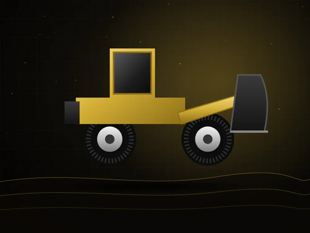 Wheel loader with front bucket