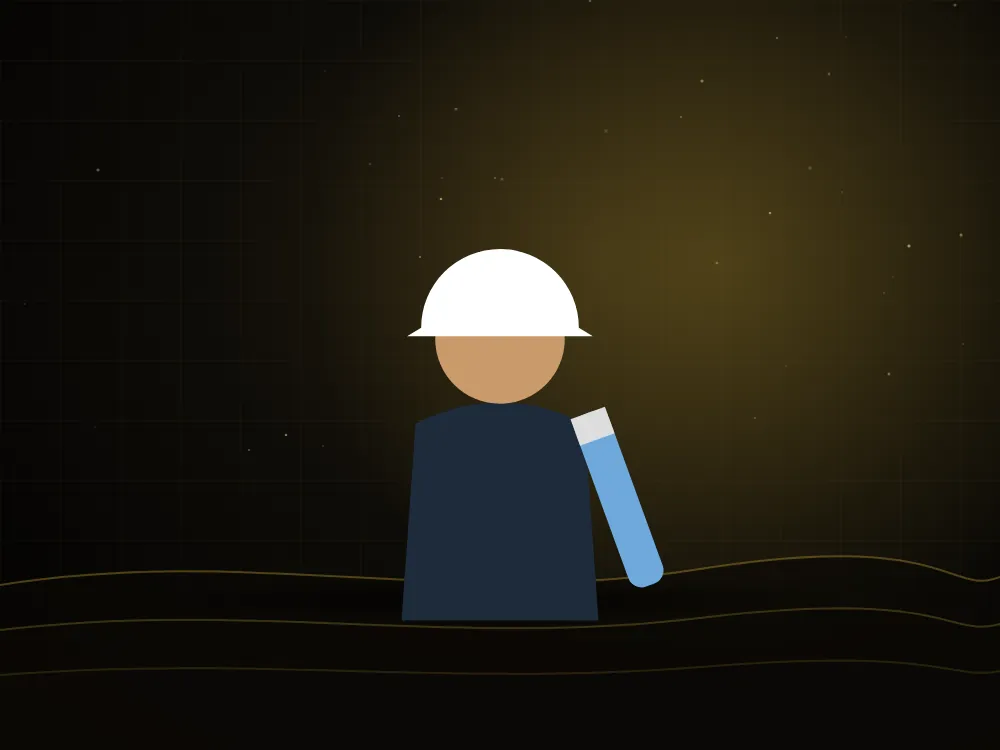 Engineer with blueprints and hard hat