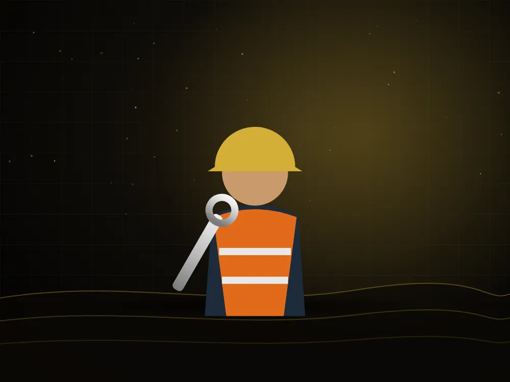 Technician with a wrench in safety gear